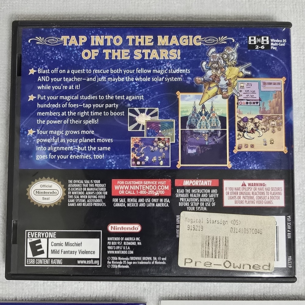 Magical Starsign‎ (Nintendo DS, 2006) CIB Complete with Manual - Picture 10 of 12
